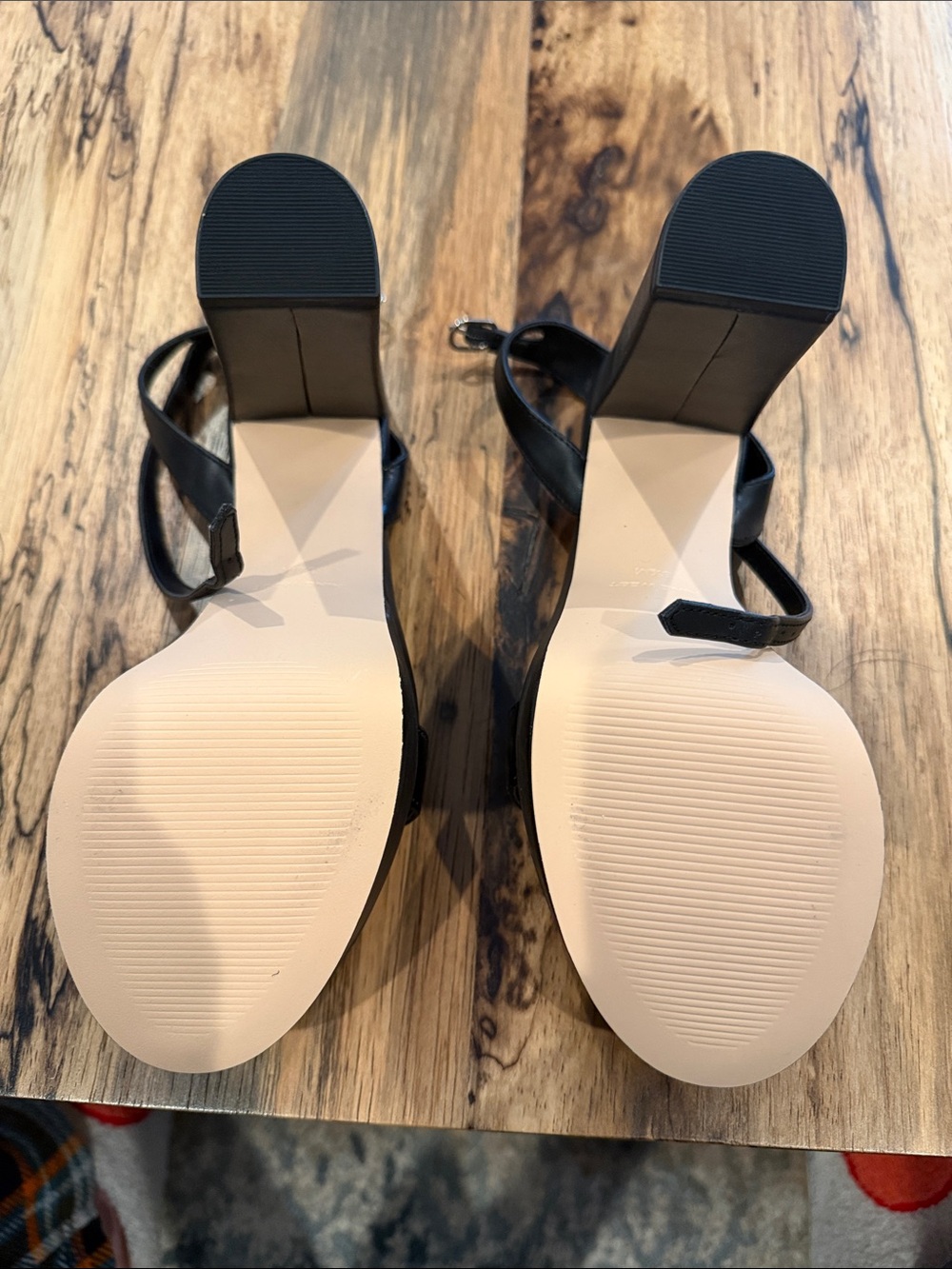 Nine West Black Platform Block Heel Slingback Sandals - Picture 2 of 2